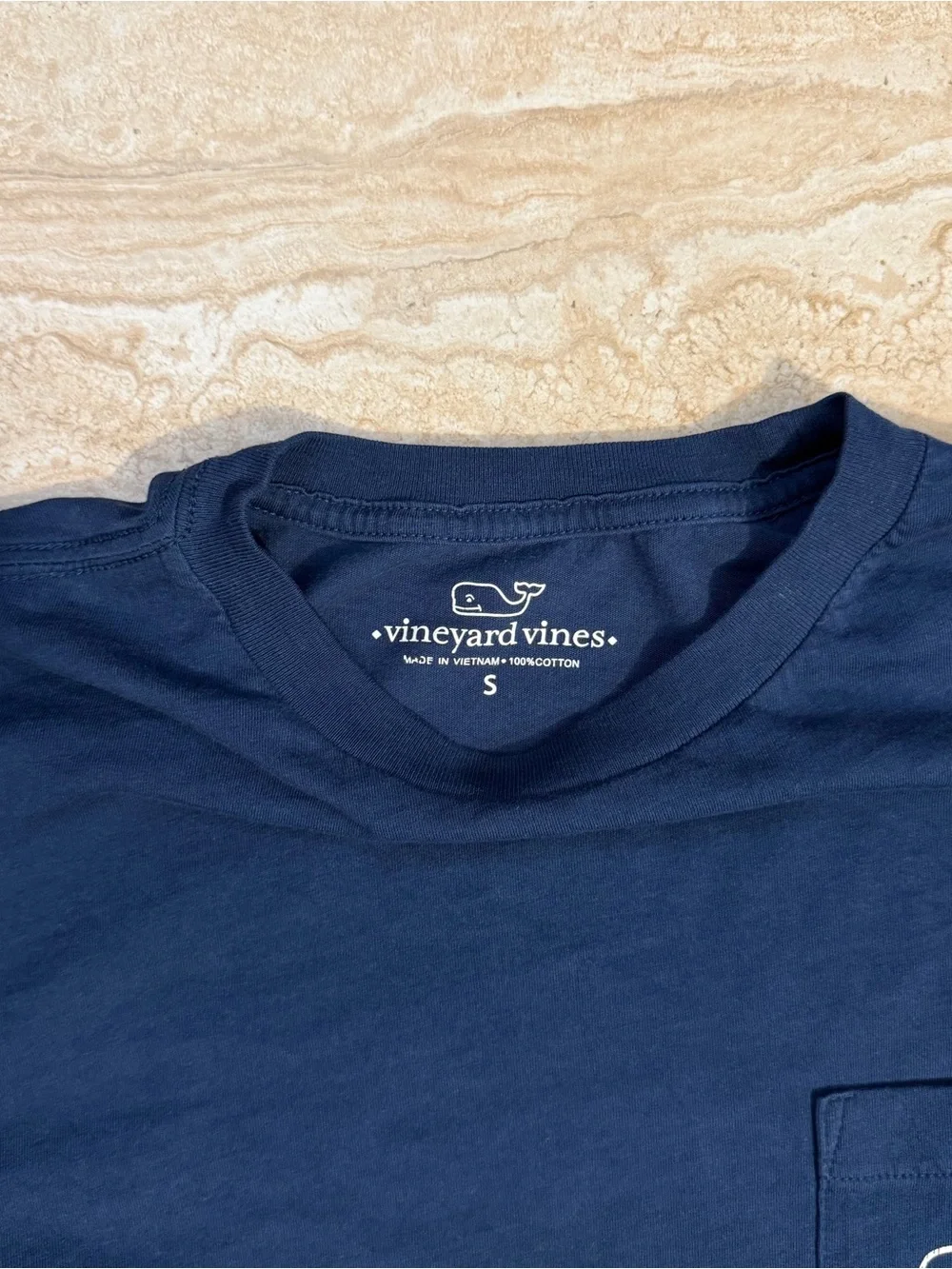 Vineyard Vines Navy Long-Sleeve Whale Tee - Kids